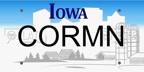 CORMN Iowa License Plate