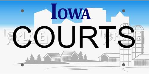COURTS Iowa License Plate