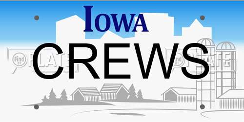CREWS Iowa License Plate