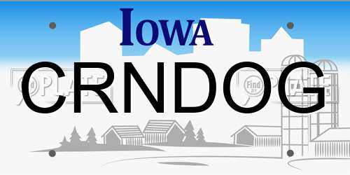 CRNDOG Iowa License Plate