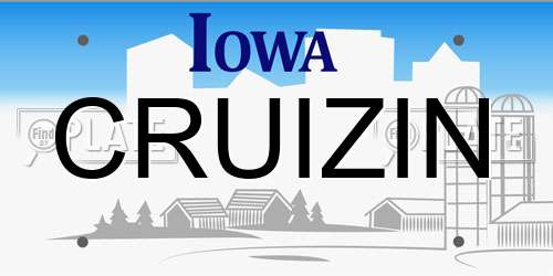 CRUIZIN Iowa License Plate