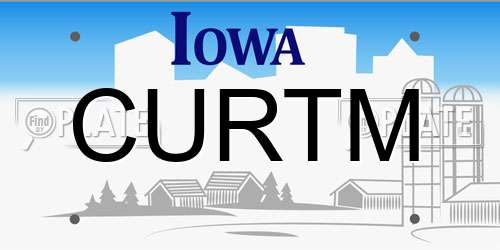 CURTM Iowa License Plate