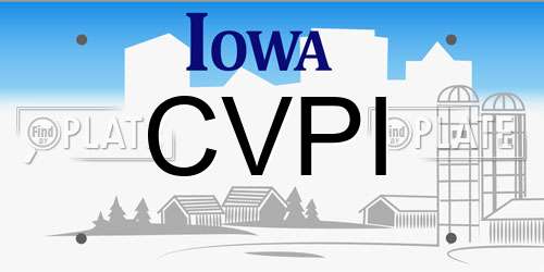 CVPI Iowa License Plate