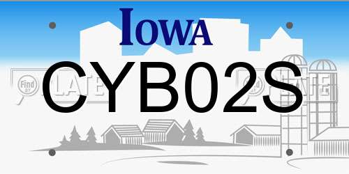 CYB02S Iowa License Plate