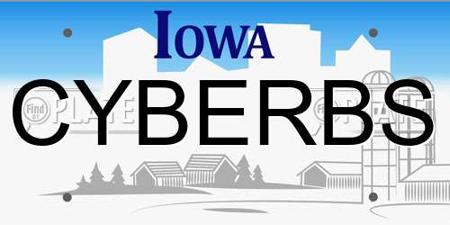 CYBERBS Iowa License Plate