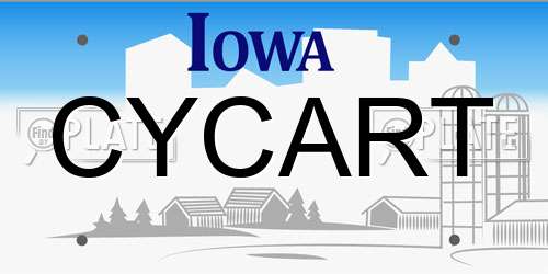 CYCART Iowa License Plate