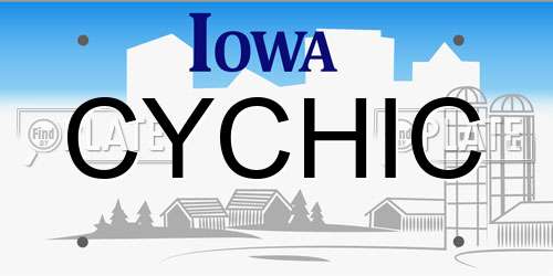 CYCHIC Iowa License Plate