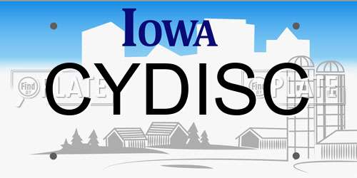CYDISC Iowa License Plate