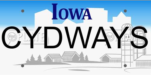 CYDWAYS Iowa License Plate