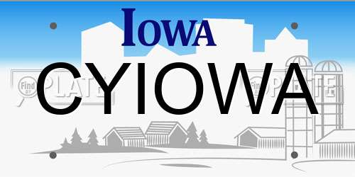 CYIOWA Iowa License Plate