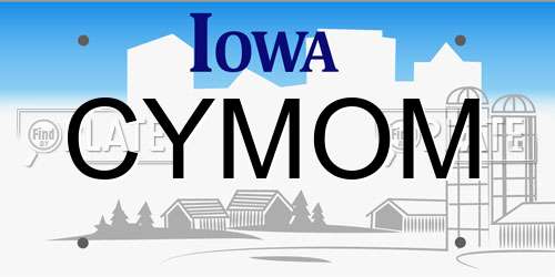 CYMOM Iowa License Plate
