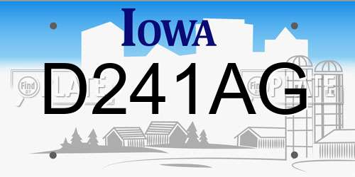 D241AG Iowa License Plate