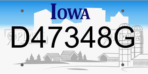 D47348G Iowa License Plate