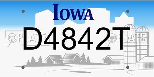 D4842T Iowa License Plate