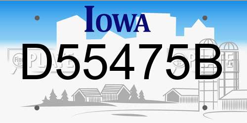 D55475B Iowa License Plate