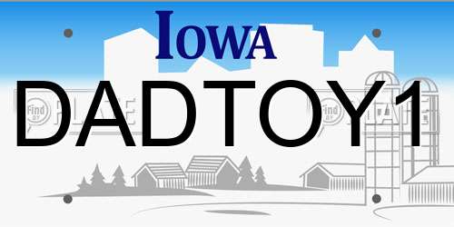 DADTOY1 Iowa License Plate