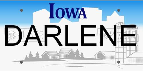 DARLENE Iowa License Plate