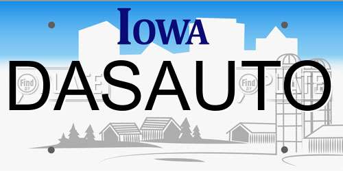 DASAUTO Iowa License Plate
