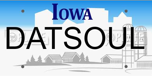 DATSOUL Iowa License Plate