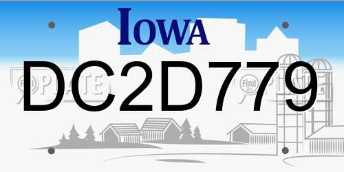 DC2D779 Iowa License Plate