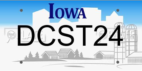DCST24 Iowa License Plate