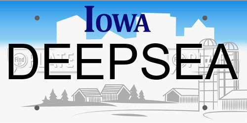 DEEPSEA Iowa License Plate
