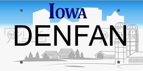DENFAN Iowa License Plate