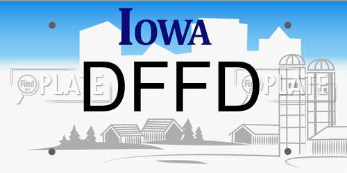 DFFD Iowa License Plate