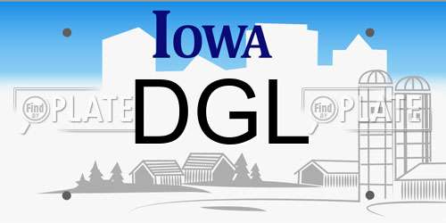 DGL Iowa License Plate