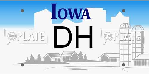 DH Iowa License Plate