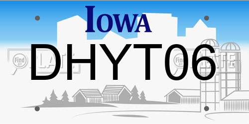 DHYT06 Iowa License Plate