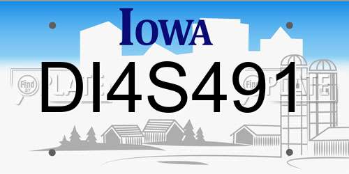 DI4S491 Iowa License Plate