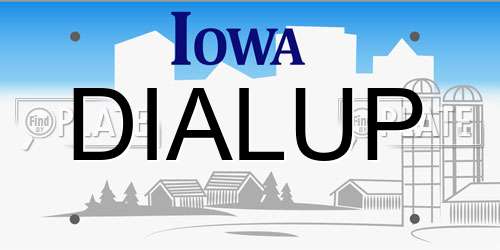 DIALUP Iowa License Plate