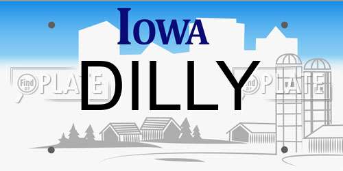DILLY Iowa License Plate