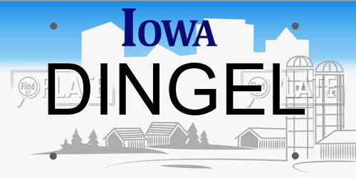 DINGEL Iowa License Plate