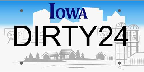 DIRTY24 Iowa License Plate