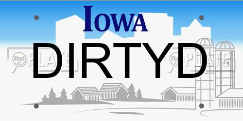 DIRTYD Iowa License Plate