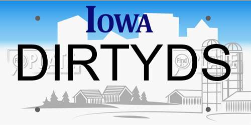 DIRTYDS Iowa License Plate
