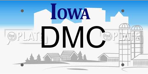 DMC Iowa License Plate