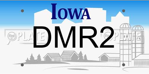DMR2 Iowa License Plate