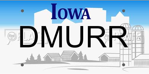 DMURR Iowa License Plate