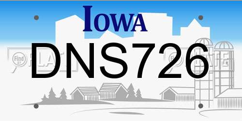 DNS726 Iowa License Plate