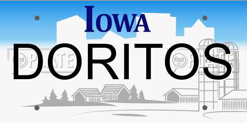 DORITOS Iowa License Plate