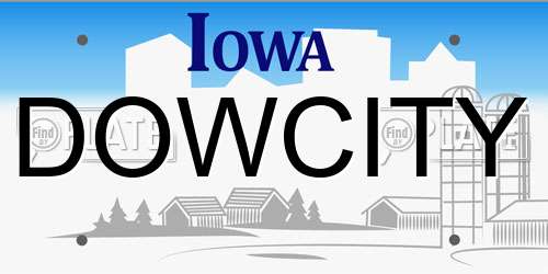 DOWCITY Iowa License Plate