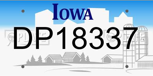 DP18337 Iowa License Plate