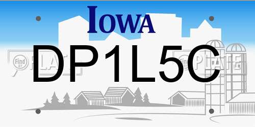 DP1L5C Iowa License Plate