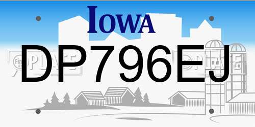 DP796EJ Iowa License Plate