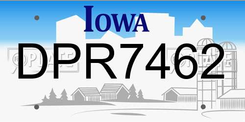 DPR7462 Iowa License Plate