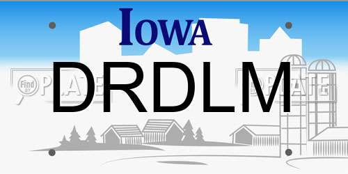 DRDLM Iowa License Plate