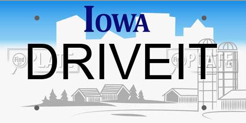 DRIVEIT Iowa License Plate